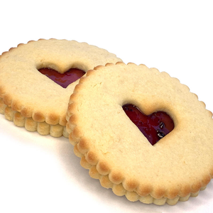 Mixed Berry Shortbread Heart Cookie