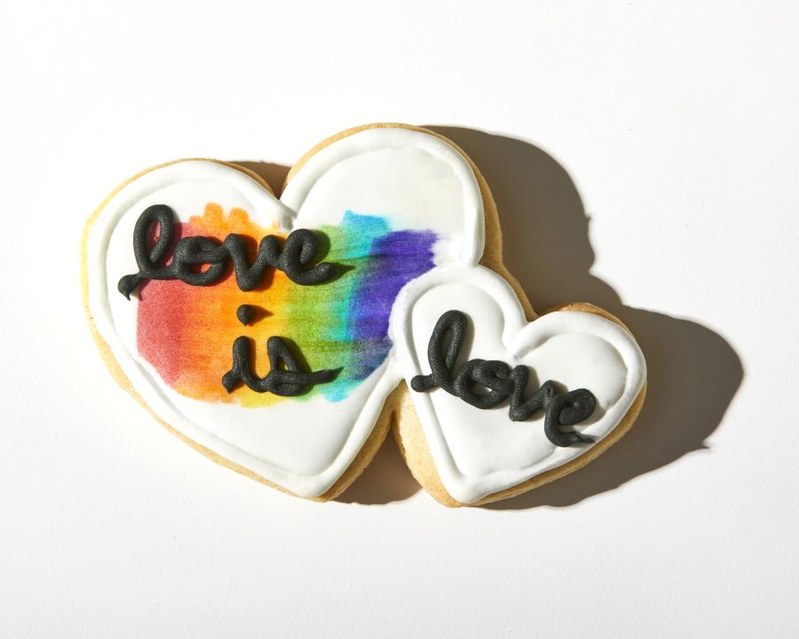 Pride Love is Love heart