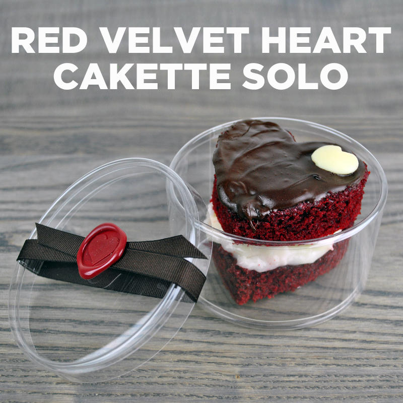 Red Velvet Heart Cakette Solo
