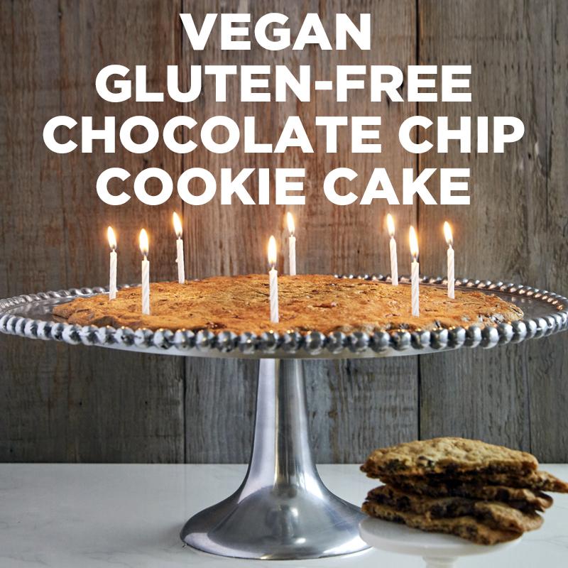 Vegan Gluten-Free Chocolate Chip Cookie Cake